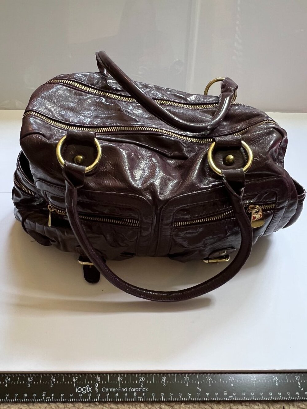 ALDO Faux Leather Bag in Deep Purple.